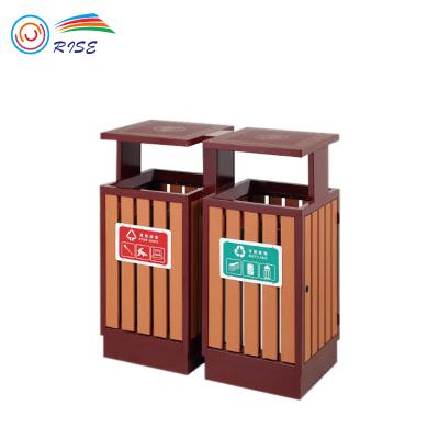 China Sustainable Professional Manufacturing Metal Recycling Outdoor Waste Bin / Outdoor Trash Cans for sale