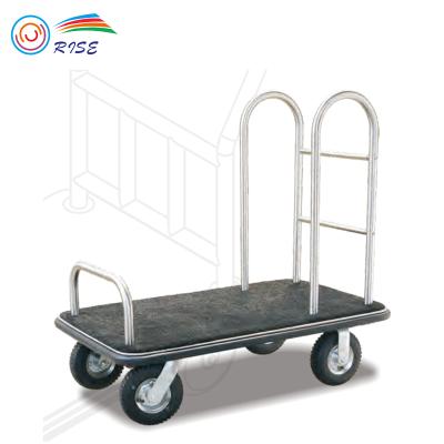 China Modern Hot Sale Hotel Lobby Luggage Trolley 304 Stainless Steel Luggage Trolley for sale