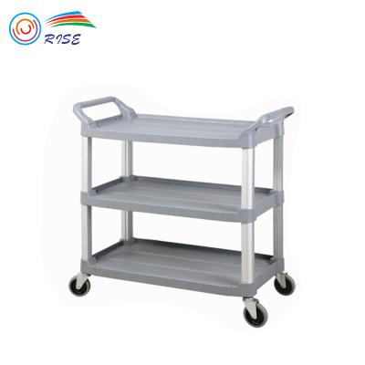 China Durable Movable Plastic /Aluminium Restaurant And Hotel Dining Food Serving Cart Cart for sale