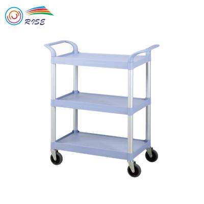 China Restaurant Hotel Serving Cart Plastic / Durable 3 Tier Stainless Steel Serving Cart for sale