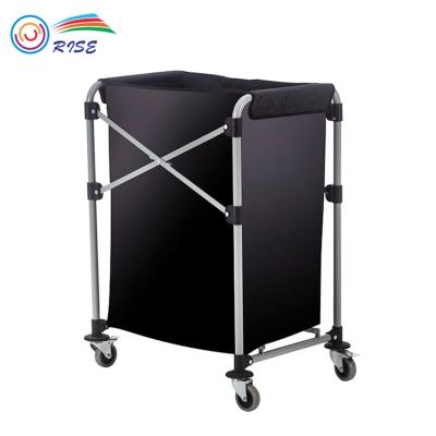 China Foldable 150L Powder Coated Hotel Collapsible Collapsible Laundry Cart For Sheets for sale