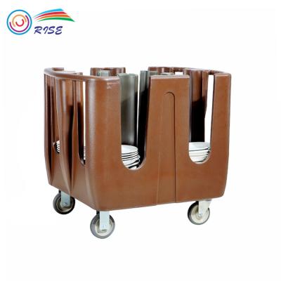 China PE Hot Sale Large Capacity Commercial Hotel Serving Plate Multiple Adjustable And Plate Trolley for sale