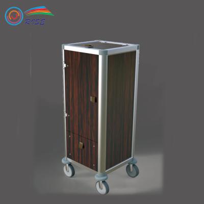 China One Piece Frame Made Plus New Anodized Alumiuium Hotel House Keeping Trolley Luggage Trolley Wheels for sale