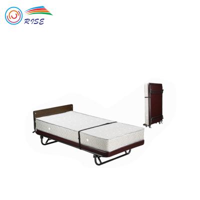 China Modern Simple Metal Extra Folding Hotel Guest Furniture Folding Rollaway Bed With Mattress for sale