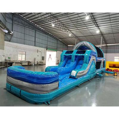 China Outerdoor Amusement High Duty Commercial Pvc Adult Inflatable Water Slides Inflatable Slip And Slide For Party Large Water Slide With Pool For Adult for sale