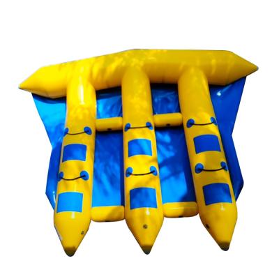 China Outdoor Entertainment Top Quality Water Toys 6 Person Sea Water Games Towable Inflatable Flying Fish Boat For Sale for sale