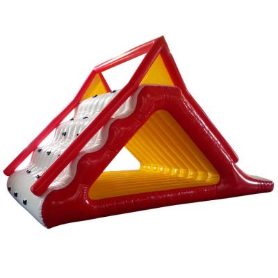 China Outdoor Entertainment Waterproof Floating Slides Custom Water Toys Water Park Inflatable Triangle Slides for Sale for sale