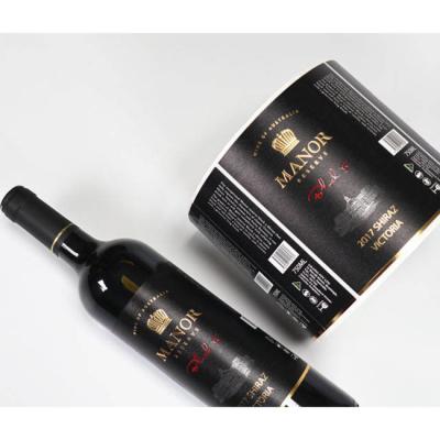 China Customized High Quality Waterproof Wine Label Packaging Label Sticker for sale