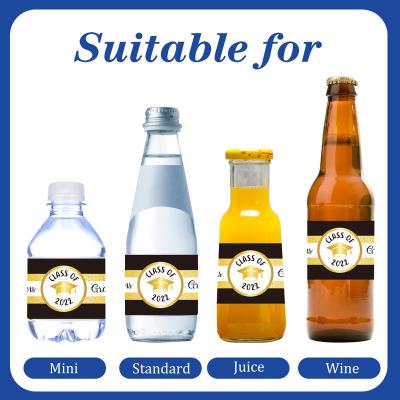 China Waterproof Custom Beverage Sticker Labels Adhesive Drinking Bottle Sticker Printing Water Bottle Labels for sale