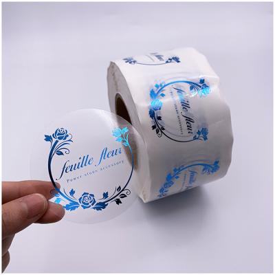 China Waterproof Waterproof Customized Beautifully Printed Gold Foil Hot Stamping Label Stickers, Cosmetics Packaging Sticker Labels for sale