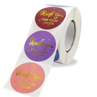 China Other Hot Sale Roll Coated Paper Version Unicorn Pink Thank You Gift Business Decoration Sticker Label Thank You Sticker for sale