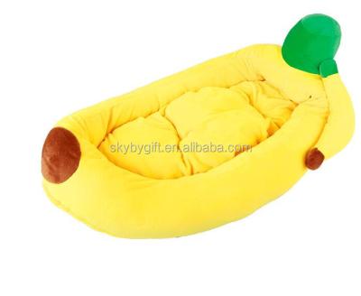 China Banana Shape Dropshipping Dogs Dog Bed Animal Pet Sustainable Soft Comfortable Small Large Dog Beds for sale