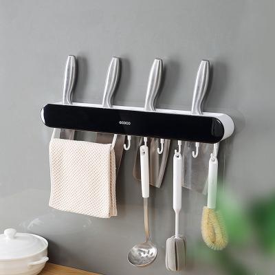 China Plastic Storage Box Viable Chef Accessories Dropshipping ECOCO Kitchen Hook Towel Bar Rack Knife Holder for sale