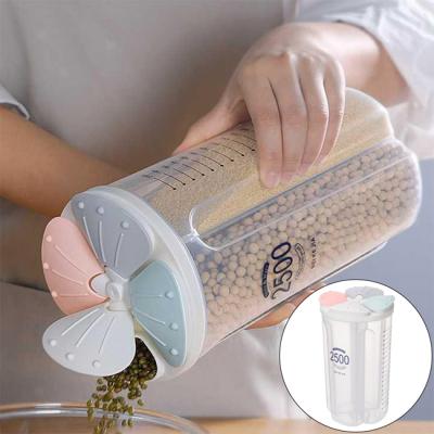 China Dropshipping 2500ML Pantry Organization Food Cereal Container Kitchen Viable Plastic Storage Box for sale