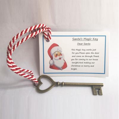 China Christmas Eve Box Christmas Tradditional No Open Door Eco-friendly Fireplace Dropshipping Magic Santa Key for sale