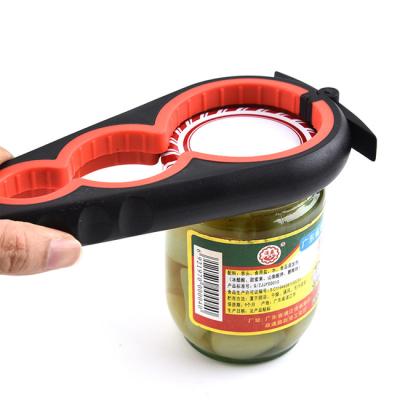 China Viable 4 in 1 Multifunctional Portable Kitchen Non-slip Safety Can Opener Easy Multifunctional Manual for sale