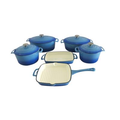 China 2022 Sustainable Cast Iron Cookware Set Cast Iron Oven Cast Iron Grill Dutch China Supplier for sale