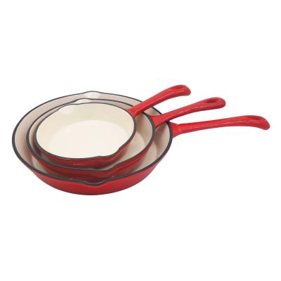 China General Use For Gas Cast Iron Frying Pan And Induction Cooker High Quality Custom Cast Iron Skillet With Enamel Coating for sale