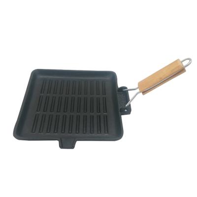 China General use for BBQ Classic Cookware Factory Price Outdoor Pre-Seasoned Cast Iron Grill Pan Griddle Pan and Induction Cooker Pan for sale