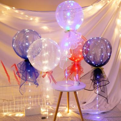 China Aluminum Led High Light Bobo Transparent Balloon Bubble Balloon for Christmas and Party Decoration Full Set for sale