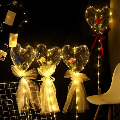 China Hot Selling PVC Foil Super Clear Heart Balloon Wrinkle Free Clear Balloon 24 Inch Bobo Balloons for sale