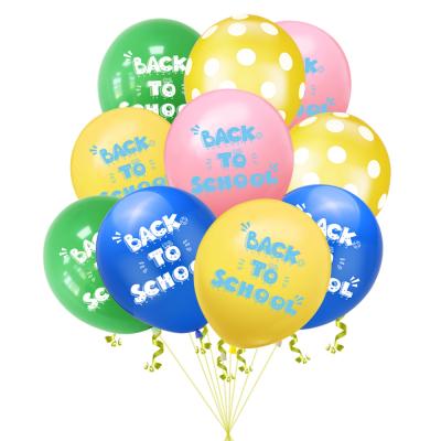 China Holiday Decoration Dropshipping School Season Balloon Party Decoration Set Back To School Printing Latex Balloon Classroom Party Decoration for sale