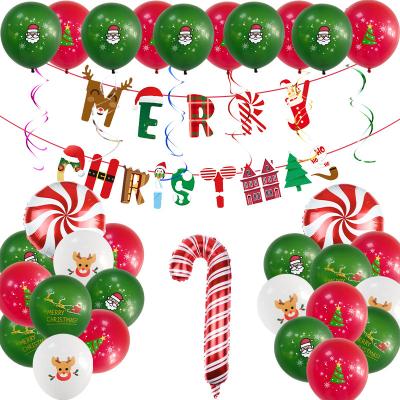 China Christmas Party Decor/Gifts Dropshipping High Quality 33 Piece Christmas Party Decoration Set Foil Balloon Latex Balloon Party Supplies for sale