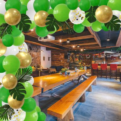 China Birthday party decor set party decoration/gifts jungle theme balloon, blue-green balloon Forest Series Balloon Tape for sale