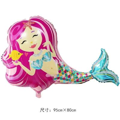 China Princess Aluminum Balloons Party Decor Foil Balloons Ocean Set/Mermaid Gifts for Kids Birthday Party Summer Decoration Supplies for sale