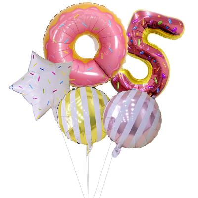 China Hot Toy Balloon Holiday Party Decoration Kids Foil Balloon Candy Ice Cream Donut Birthday Party Decor/Gift Sale for sale