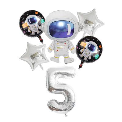 China Balloon Set Rocket Spaceship Balloon Set Children Birthday Party Decor/Gifts Astronaut Birthday Theme Party Decoration for sale