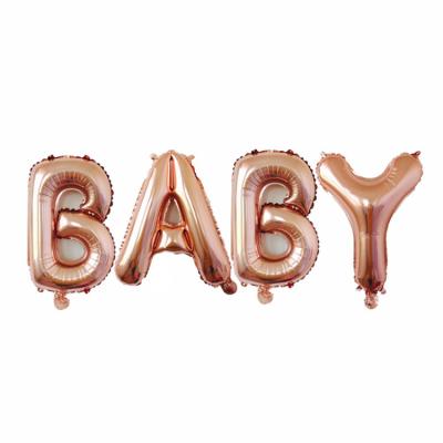 China Party Decor/Gifts 40inch Rose Gold Alphabet Foil Balloon Baby Balloon Set Baby's 100th Birthday Decoration for sale