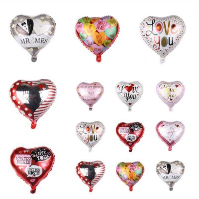 China Birthday /Wedding party decor/gifts wholesale 18 inch I love you helium heart shape love foil balloon wedding day and happy valentines day for sale