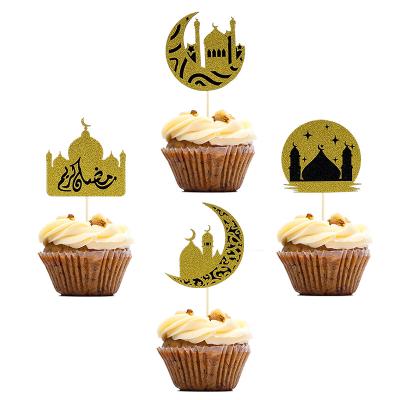 China Ramadan Cake Topper Eid Mubarak Cake Topper Muslim Eid Baking Baby Shower Decoration Paper Gifts for sale