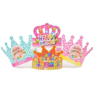 China Wholesale Hot Sale Paper Crown Kids Birthday Party Tapered Party Paper Hat for sale