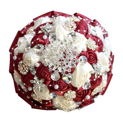 China Decorative Flower Wedding Party Decor Flower Wedding Bride Bridesmaid Wrist Corsage High Quality for sale