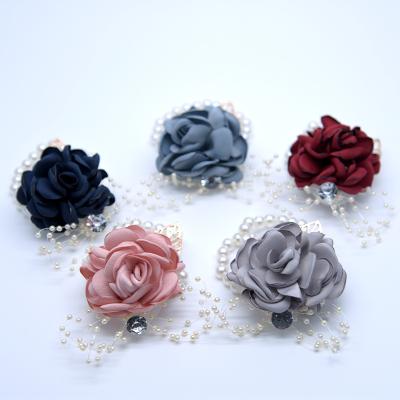 China Artificial Wedding Flower Wrist Corsage Flowers Bridesmaid Wedding Party Decor Decoration Items for sale