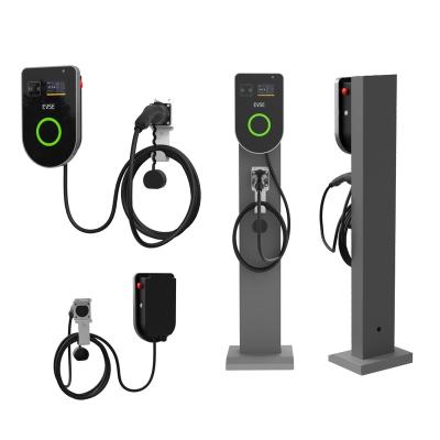 China 32A 380V 11KW 22KW 3 Phase Type - 2 New Energy Electric Vehicle AC Car Charging Station Wallbox EV Charger Station Pi01 for sale