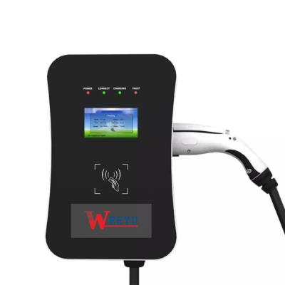 China Remote Control 7kw 3 Phase 11kw 22kw WallBox Electric Car Charger Station With OCPP APP Smart Charging for sale