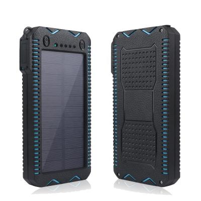 China Sloar Panel Charge 12000mAh Power Li-Polymer Battery Solar Charger Slim Solar Power Bank For Hiking/Business/Travel for sale