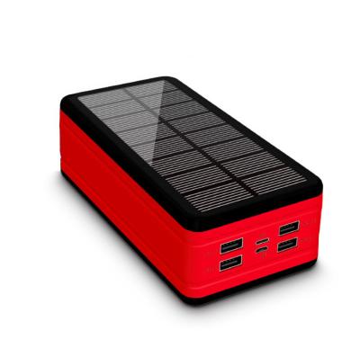 China Fast charging support 50000 mAh solar power bank factory ODM/OEM portable service 2 USB external solar power bank for sale