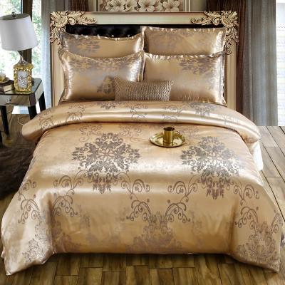 China European Nondisposable Luxury Multicolor Jacquard Bedding Four-Piece Microfiber Direct Sales Factory Wholesale Price Concessions Euro setFactory for sale