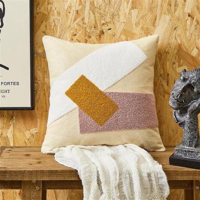 China Low Price Modern Luxury Geometric Decorative Neck Stretch Anti-static Printed Pillow Cases Cute Pillow Case for sale