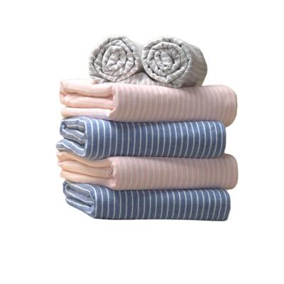 China Fashion men's and women's simple bath wraps 100% cotton spa bath towel set bath towels stripe for sale