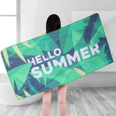 China Beach Towel Quick-Drying Beach Towel Cute Oversized Absorbent Printed Gym Sweat Towel High Quality Viable for sale