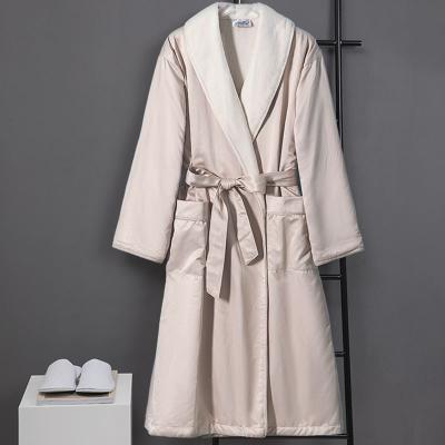 China Breathable Thick Flannel Coral Fleece Nightgown Long Sleeve Bathrobe Couple Hotel Bathrobe for sale