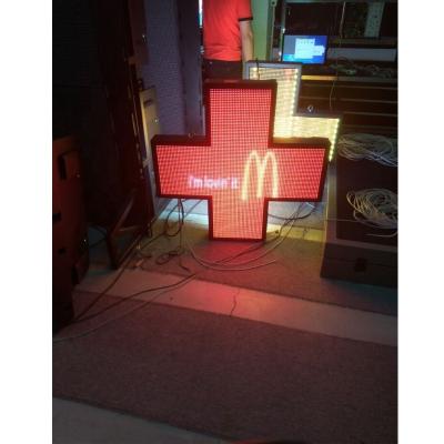 China Best Quality Meiyad P10 Double Side Outdoor Full Color Video Front Pharmacy Cross Service Advertising Led Display 960*960mm for sale