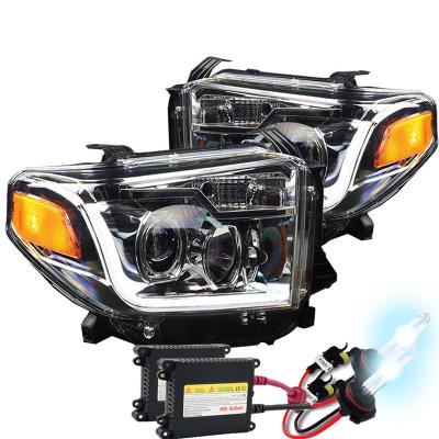 China ABS+PC+PMMA Modified LED Head Headlight Lamp With Spotlight For Toyota Tundra Pickup 2014-2019 for sale