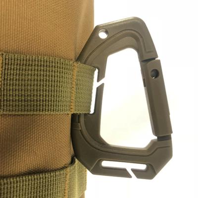 China Widely Used Tactical High Strength Plastic D-Ring Camp Snap Hook Buckle Key Chain Camping Hiking Climbing Mountaineering Carabiner for sale