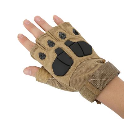 China Ours Tan Knuckle Protection Wholesale Half-Finger Combat Tactical Gloves for sale